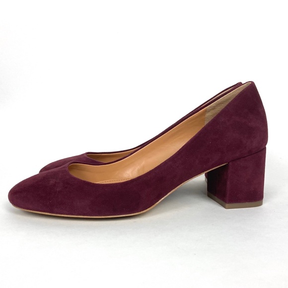 J. Crew Shoes - J. CREW Pumps SZ 7 Suede Maroon Block Heel